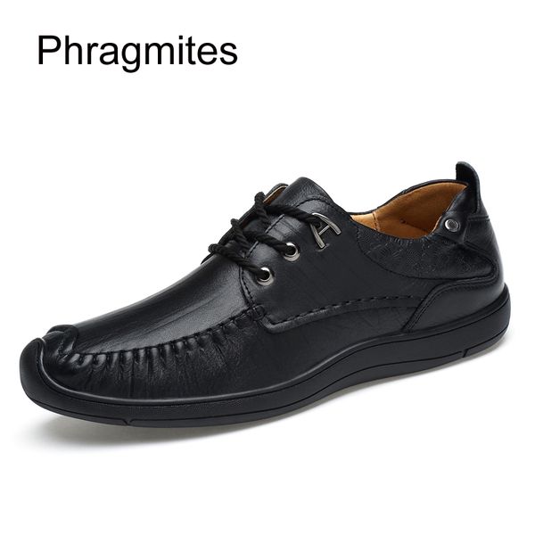 

phragmites shoes men business dress casual shoes male wedding loafers moccasins slip on men's flats loafers male, Black
