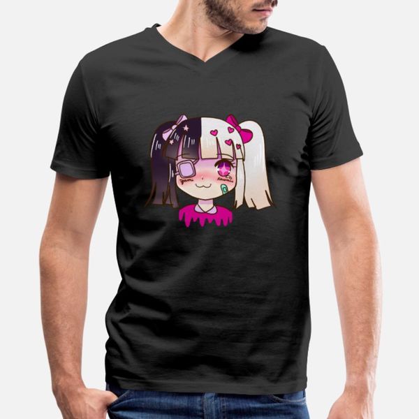 

yami kawaii sad anime girl harajuku t shirt men character 100% cotton round neck famous fashion spring kawaii shirt