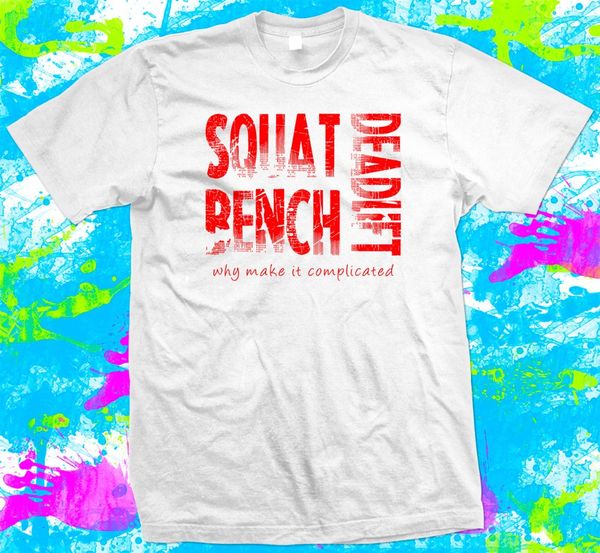 

deadlift squat bench gym new fashion men's short sleeve novelty cool men short sleeve biker t shirts