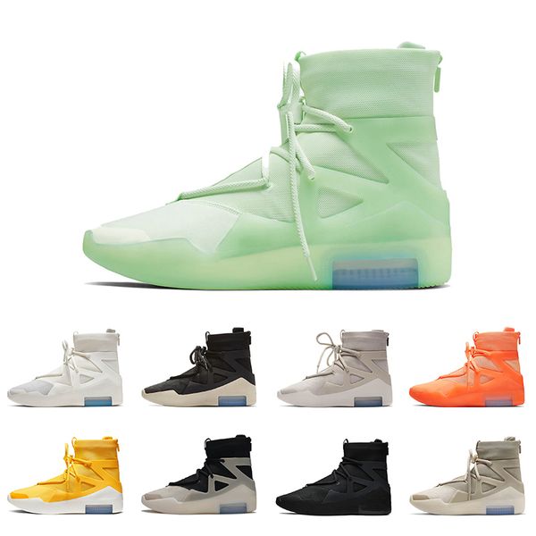 

air fear of god x 1 basketball shoes for mens womens boots size us 12 shoot around sa light bone trainers sneakers 46