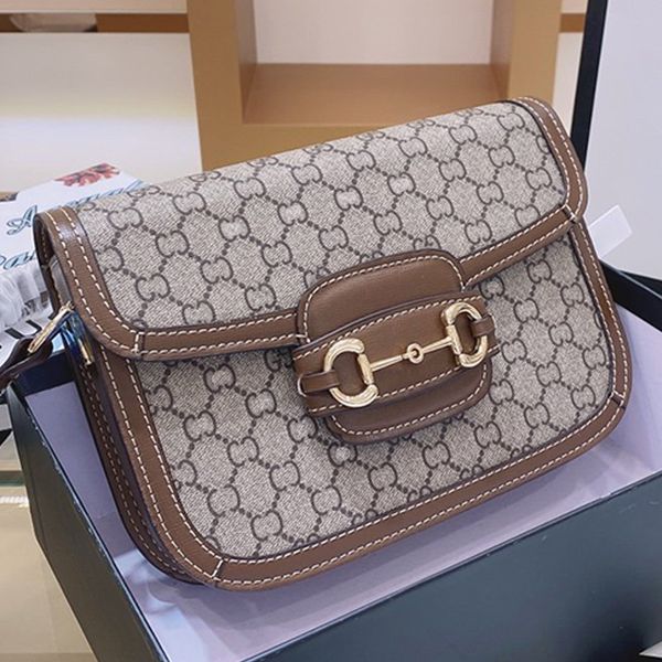 

fashion women's bag handbags canvas flip cover retro horse bit buckle shoulder khaki color vintage messenger bag size 25cm type1