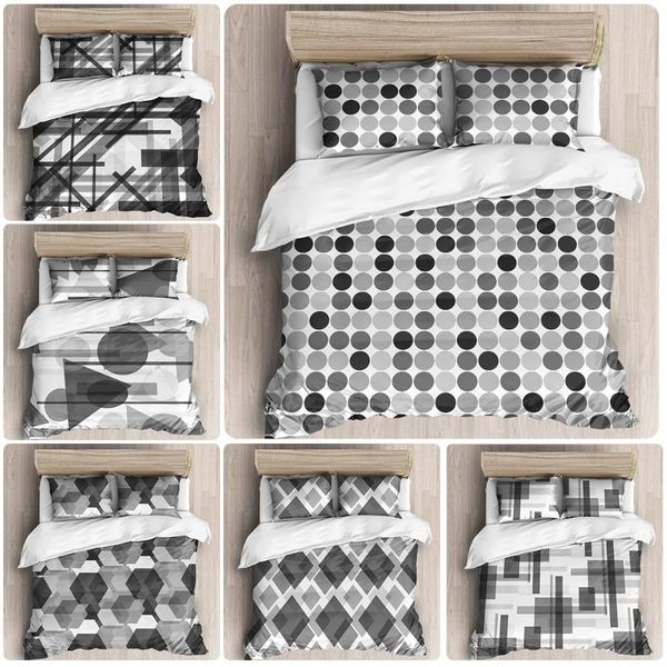 

bedding sets 2021 geometric ink series 2 / 3 piece set fashionable pattern simple duvet cover and pillow case