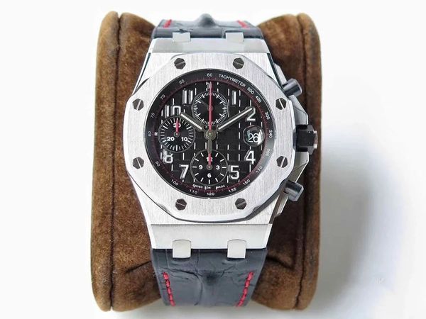 

n factory rubber sapphire automatic 40 man quality mm fashion mechanical man multi-functional 26470 mirror watchband leisure watch watc tdxf, Slivery;brown