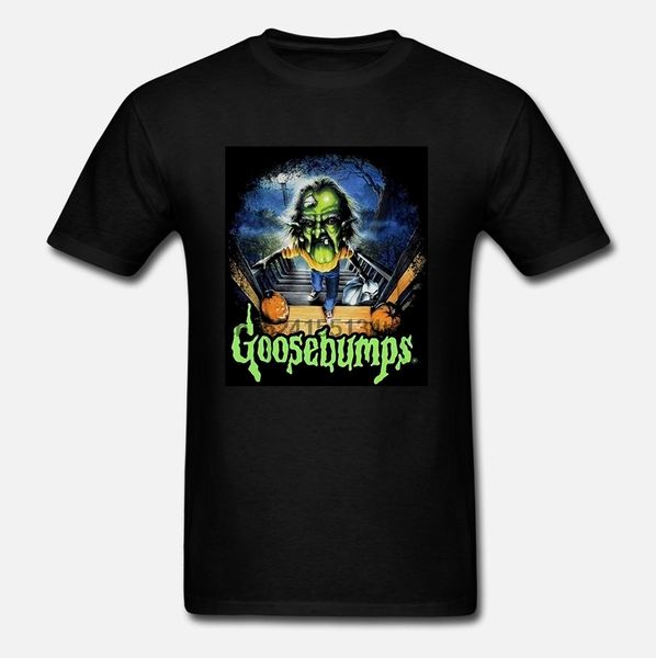 

goosebumps trick or treat mask scary halloween black t-shirt new horror (1e4