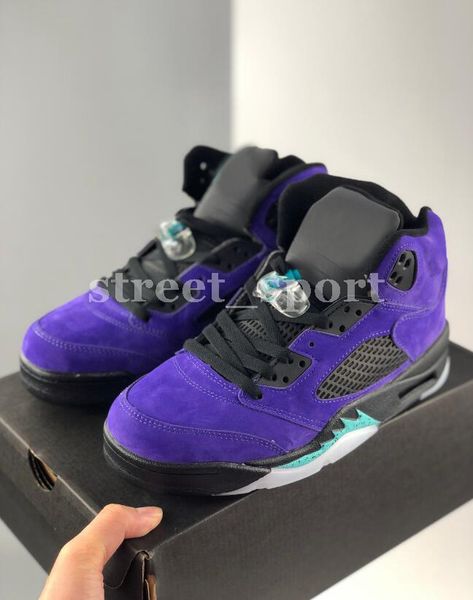 

new 5 alternate grape purple 2020 mens baskeball shoes sneakers baskets 5s men trainers sports des chaussures size 7-13, White;red