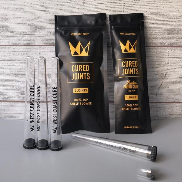 

cure мешок обработанная упаковка шарниры preroll moonrock 2020 west pre прокатке 1шт 3шт побережья + пластиковые трубы труба hotstore2010 in