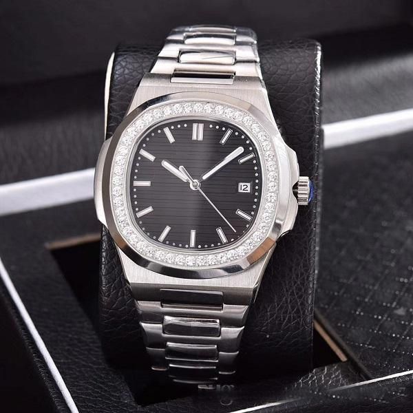 

2020 new automatic mechanical watch stainless steel strap nautilus men's watch, Slivery;brown