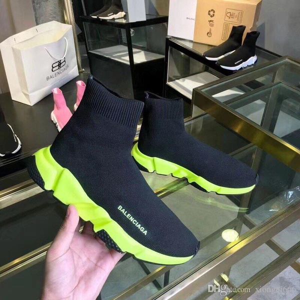 

men's and women's fashion casual sports shoes, high-end socks shoes, selling couple models, multiple colors with box, Red;white