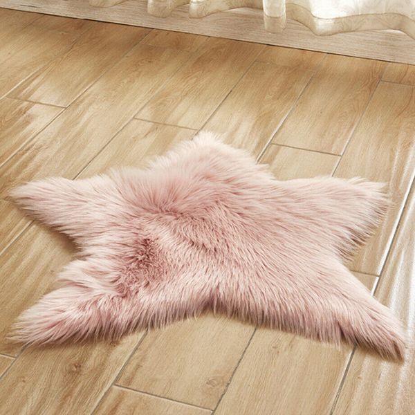 

for bedroom pentagram long plush star shape fluffy home decor baby room area rug