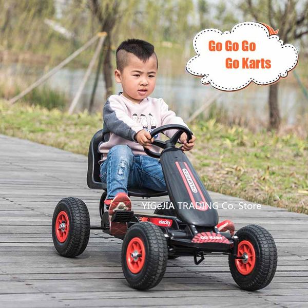 

4-wheeled kids pedal go kart exercise bike, children pedal go kart with inflatable rubber wheels