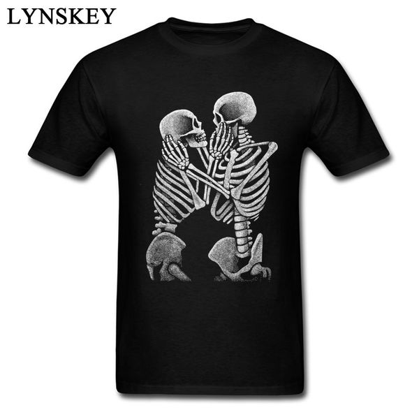 

mens autumn skull t shirts the lovers men's customised pure cotton tee shirts the couple skull skeleton t shirt on sale