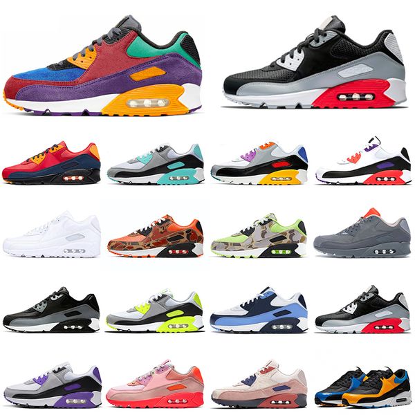

classic 90 running shoes camo premium se cool grey mixtape be true 90s mens womens trainers des chaussures sports baskets woman shoes, Black