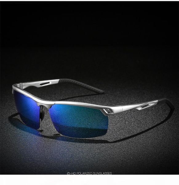

мужские поляризационные очки мужские trend алюминиевый сплав магния модные солнцезащитные очки спорта вождения очки + box, White;black