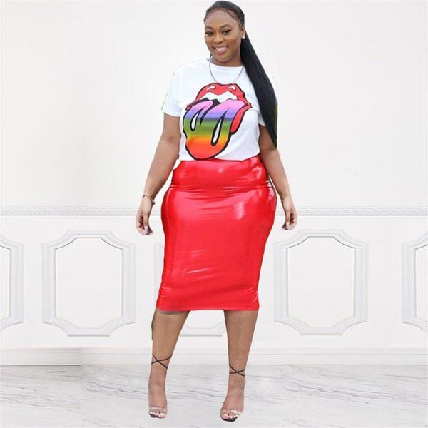 

2 piece set casual female clothing designer womens dress womens twopcs dresses short sleeve womens pu skirt pink, White