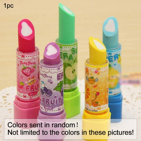 

fashion cute lipstick students eraser rubber stationery kid gift toy
