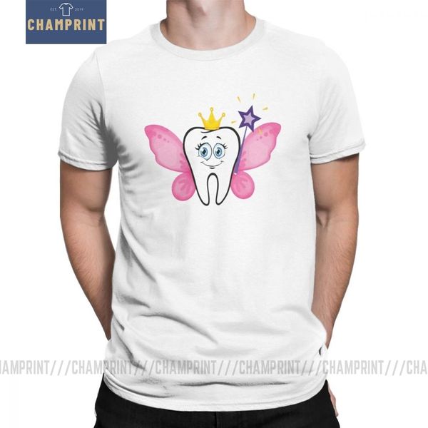 

cute tooth fairy t-shirts for men dentist dental dentistry hygienist vintage tees o neck 100% cotton clothes t shirt