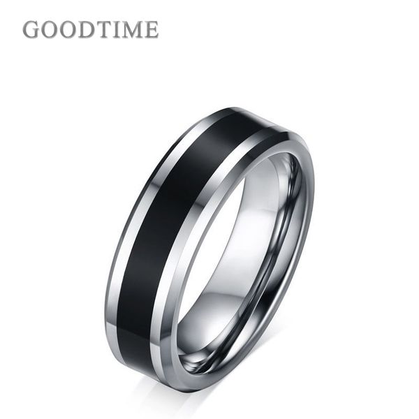 

wedding rings trendy men's ring tungsten carbide jewelry engagement enamel girt for men party, Slivery;golden