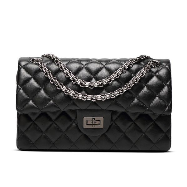 

fashion new handbags leather women bag small incense wind chain lozenge shoulder bag lock stereotypes lattice 2528