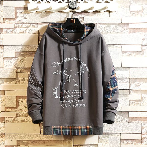 

spring autumn skateboard casual men's hip hop hoodies sweatshirts streetwear one piece brand black white fashion clothe kg-1045