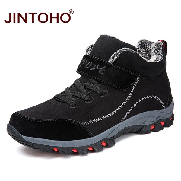 

jintoho outdoor winter sport hiking shoes sneakers men hiking boots warm male mountain shoes winter mountain boots