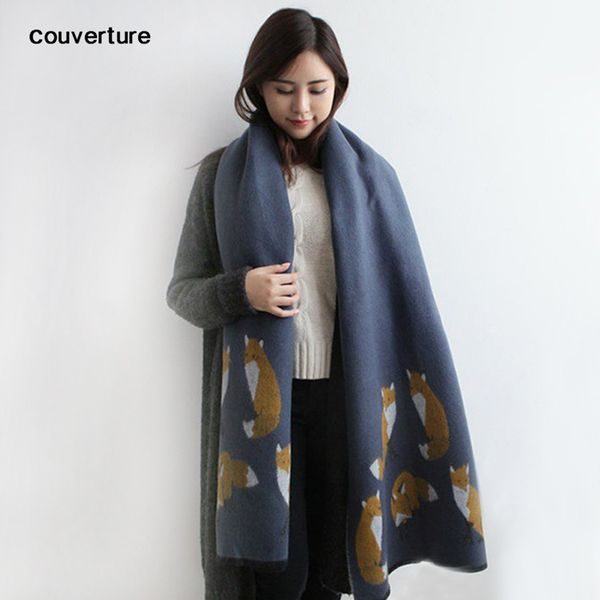 

2020 fashion women cashmere scarf female blanket scarves animal print shawl foulard femme bandana sjaal szali, Blue;gray