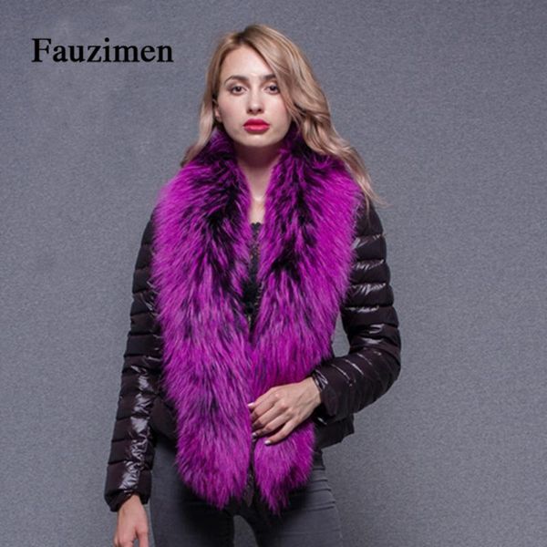 

women's jackets large raccoon fur collar fluffy down coat for women, Black;brown