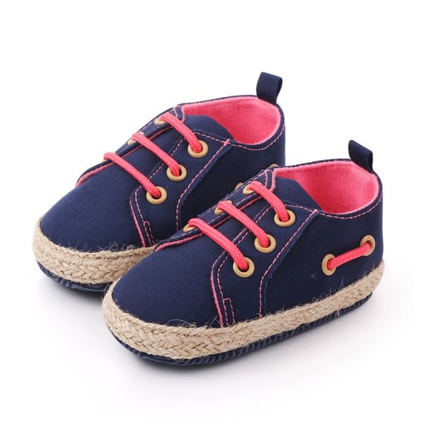 

athletic & outdoor autumn born baby boys girls cotton shoes 3 colors casual solid color anti-slip lace up comfortable soft soled sneakers n, Black