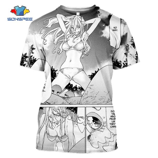 

comic men hunting anime ragdoll gleipnir summer 3d print shirts plus size horror harajuku men clothing