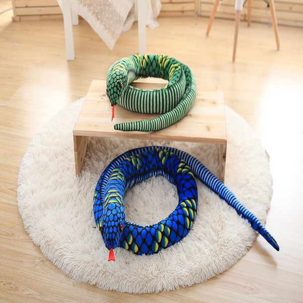 

popular cute big size python plush doll funny tease people snake toy doll accompany kid play