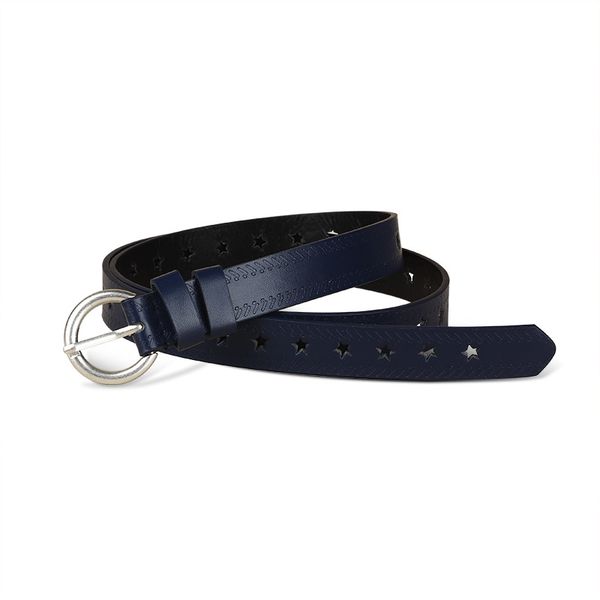 

casual arrivals time-limited belts designers summer five-pointed star hollow pin buckle leather belt women fashion designer punch stall outd, Black;brown