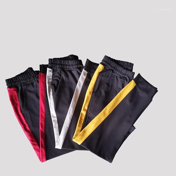 

training active pants long trousers mens clothing 2020 summer striped trousers designer fashion fitness trousers running, Black