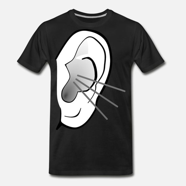 

listening ear t shirt men designing 100% cotton crew neck original gift authentic summer trend shirt
