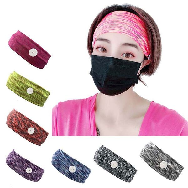 

ladies elastic elastic mask button headband fitness yoga sports headband sweat band spot straight hair dropshipping c8201