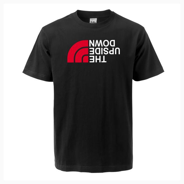 

upside down stranger things print t shirt mens summer new fashion short sleeve t-shirt casual cotton men streetwear