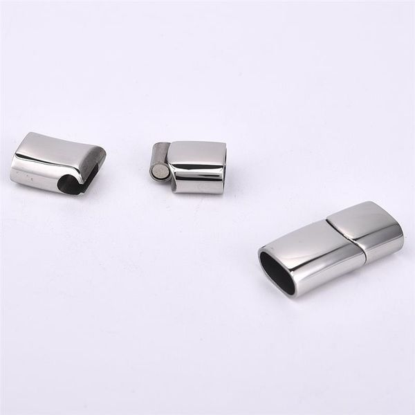 

2pcs/lot glossy magnetic clasps 316lstainless steel magnet buckle connectors for diy leather bracelet jewelry making findings