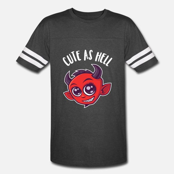 

cute as hell devil t shirt men graphic 100% cotton plus size 3xl unique graphic new fashion spring vintage shirt