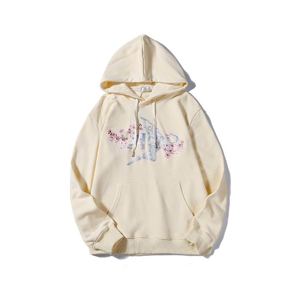 

classic paris flag crown embroidery hooded sweatshirt men women street pullover hoodies autumn winter sweater outwear, Black
