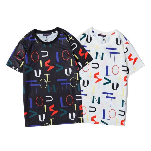 

20ss europe luxury paris model letter printing tee cool tshirt men women clothes casual t shirt 6826, White;black