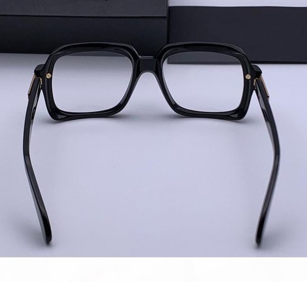 

vintage legends shiny black gold plastic square eyeglasses eyewear 607 sonnenbrille designer sunglasses new with box, White;black