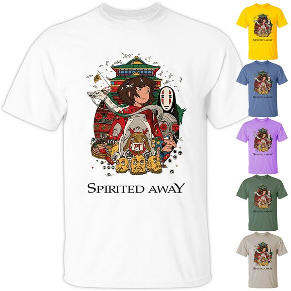 

anime: унесенные v1 хаяо миядзаки 2001 t shirt (white) с коротким рукавом t-shirt бесплатная доставка men summer t-shirt