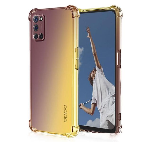 

gradient colorful shockproof phone case for oppo a1k a5 a9 2020 realme 5 x2 3 pro c2 x xt reno 2z 2f f5 a7 f11 a5 a3s a7 a5s soft tpu cover
