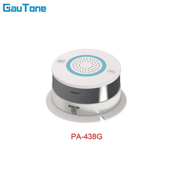 

gsm/gprs network alarm wireless smoke detector fire smoke sensitive detector home security sensor fire equipment, Black;white