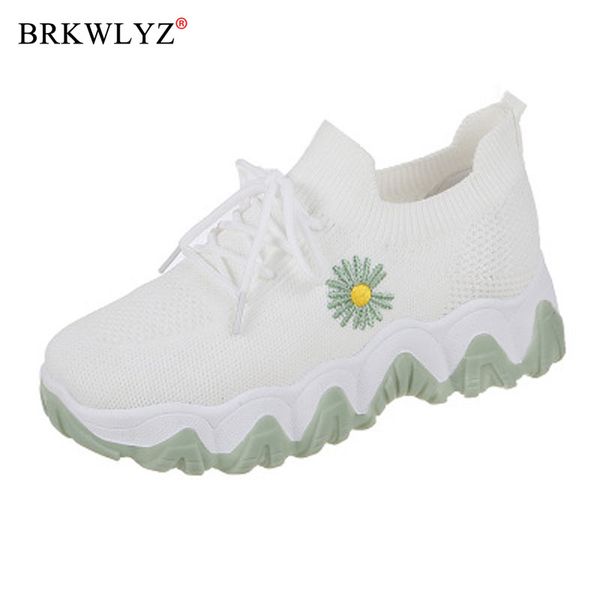 

breathable women's shoes 2020 summer style small white shoes casual fashion knit, Black