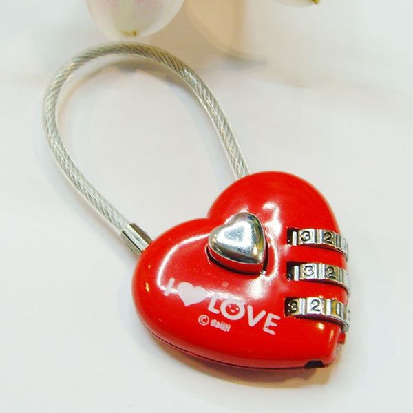 

mini resettable combination padlock heart lock 3 digits