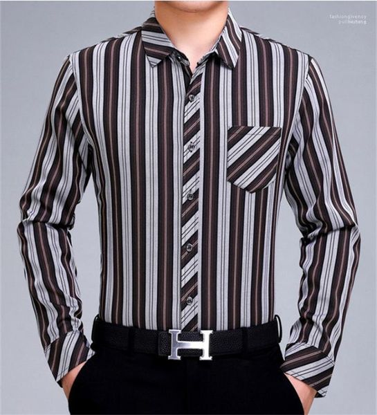 

shirts designer vertical stripes business mens dress shuirts casual shirts fashion long sleeve mens, White;black