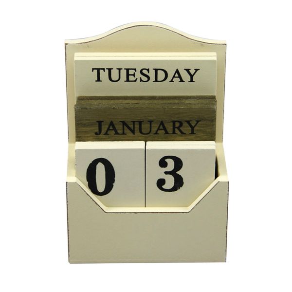 

school perpetual calendar deskgift wooden crafts living room diy decoration