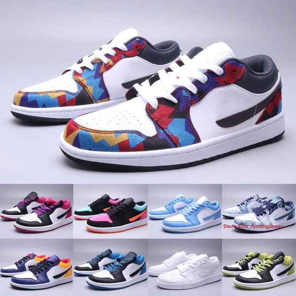 

highest qualityjumpman 1 1s low mens womens basketball shoes nothing but net washed denim black cyber outdoor skateboard sneakers size 3