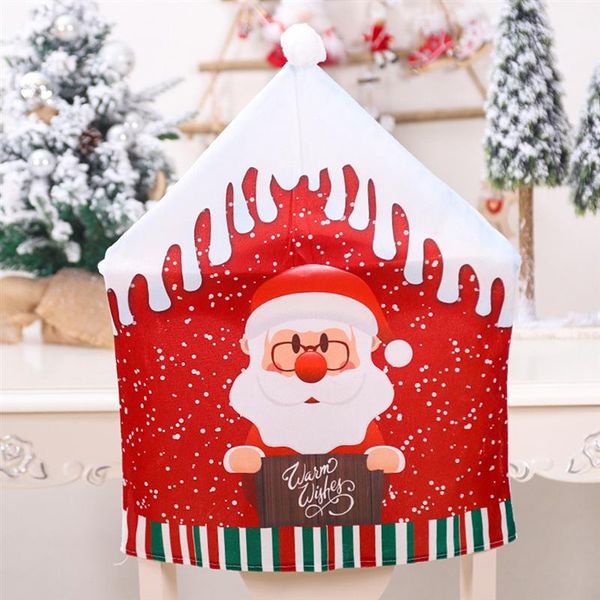 

christmas decorative chair cover hat shape print chair slipcover