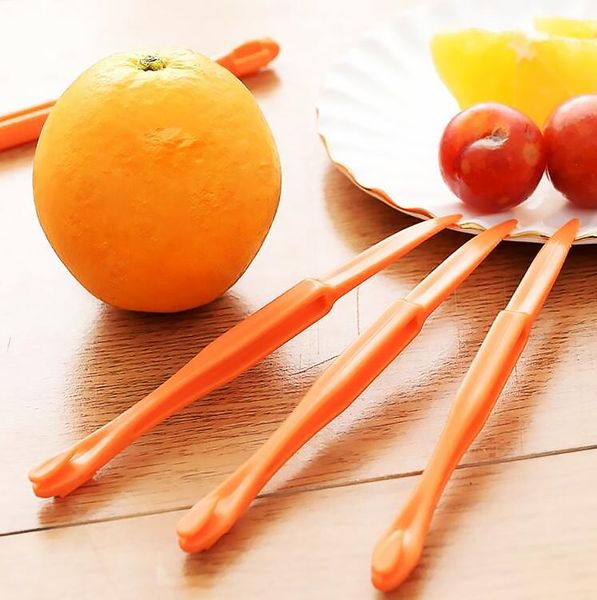 Neuer 15 cm langer Orangen- oder Zitrusschäler, Obstzesten, kompaktes und praktisches Küchenwerkzeug