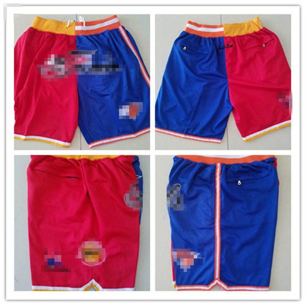

1994 mens houston new york city split shorts just don pocket retro swingman city rockets knicks swingman shorts basketball shorts stitched, Black